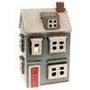 Village Pottery Tea Light Holder Country House Grey
