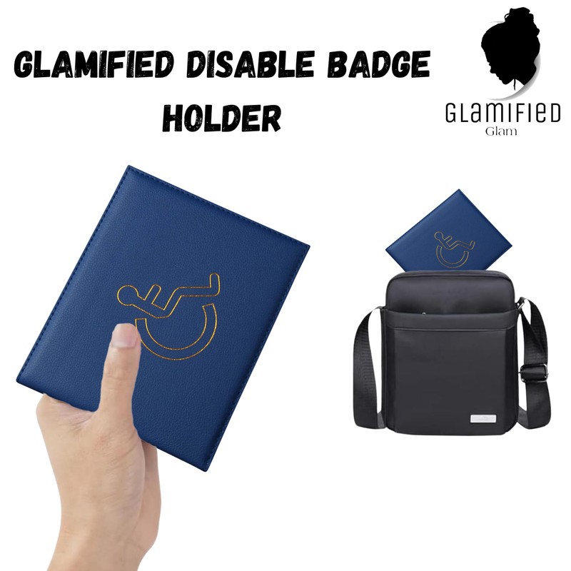 Glamified, glam Soft Leather Disabled Badge Holder Wallet Disability Parking