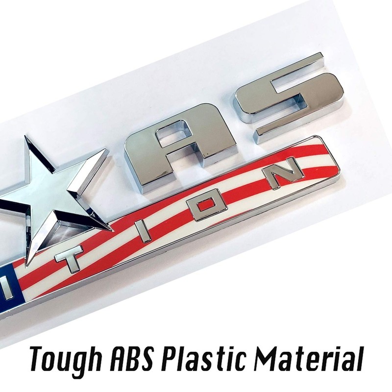 3PC 3D TEXAS EDITION EMBLEM Silver+Color American Flag for CHEVY