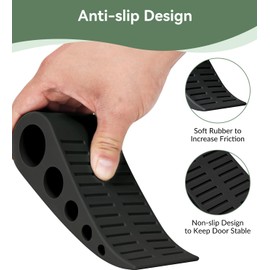 TPR High - Elastic Silicone Door Stopper, Non - Drilling, Universal for All Door Types, with Hanging Hook for Easy Storage