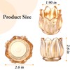 GOLDEAL 12Pcs Gold Votive Candle Holders, Thick Glass Tea Light