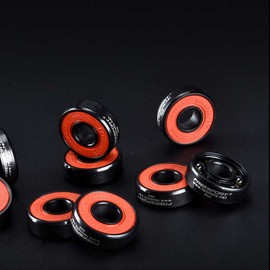 TwoLions High Rev 608RS Hybrid Black Ceramic Bearings for Inline Skate or Skateboard or Scooter (Pack of 8)