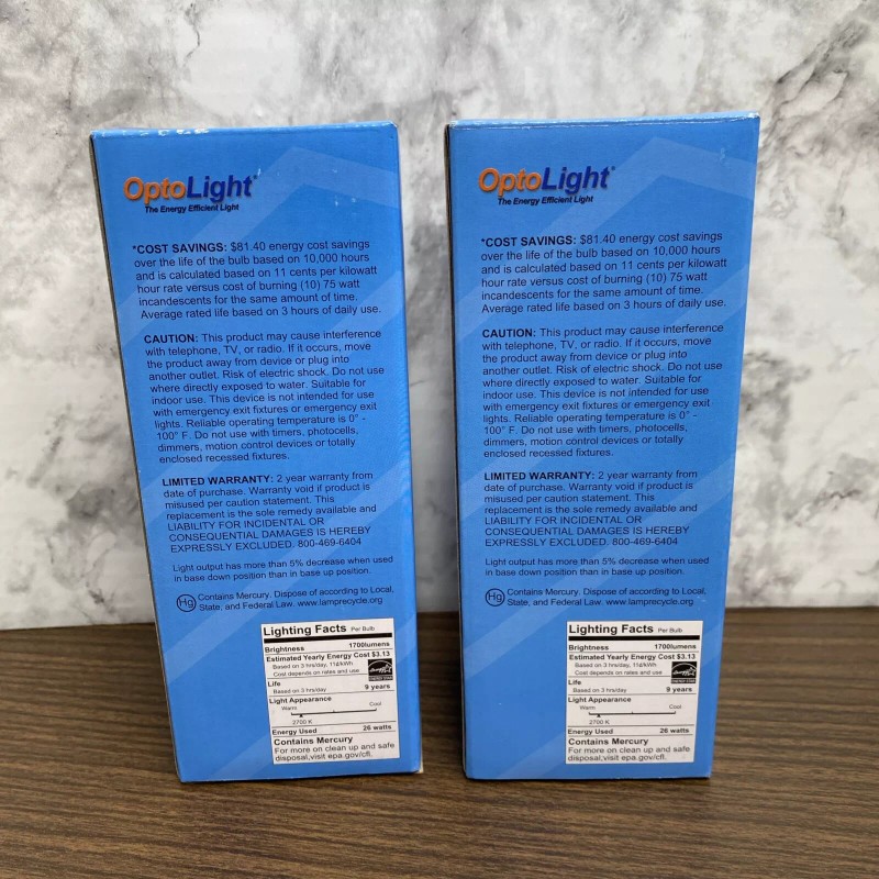 OptoLight 3-Way Soft White Bulb 1700 Lumens  Mini Spiral OP-CFL-