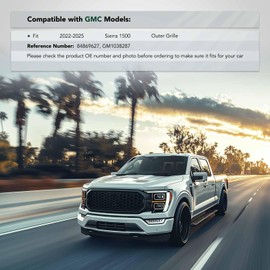 YHTAUTO Front Left Driver Side Bumper Cover Air Duct Compatible with GMC Sierra 1500 2022 2023 2024 2025, Bumper Bracket