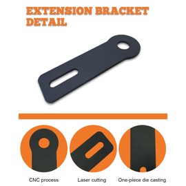 FYWZ Ditch Light Bracket Extensions-Ham Antenna Ditch Bracket Extension A-Pillar Windshield Hinge Extensions Holder Fit for Most of Truck; SUV; Off-Road Vehicle (Metal |Black)