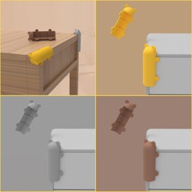 6 PCS Hugging Bear Corner Protector Soft Corner Protectors Child Safety Cartoon Corner Protector Window Table Hemming Sticker Baby Corner Protection Safety Table Edge Protector (Bear)