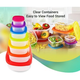 ARSUK Frischhaltedosen-Set Luftdicht, 7-teiliges, Lebensmittelbehälter Auslaufsichere aus BPA-freiem Plastik