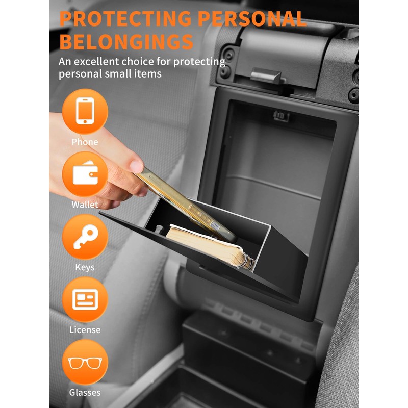 Savadicar One-Touch Hidden Storage Organizer Compatible with 2007-2010 Jeep Wrangler