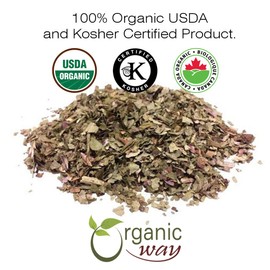 Organic Way Dandelion Leaf (Taraxacum Officinale) Cut & Sifted - Herbal Tea | European Wild-Harvest | Kosher & USDA Certified | Vegan, Non-GMO & Gluten Free | 100% Raw from Albania (1LBS / 16Oz.)