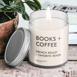 BOOKS AND COFFEE Book Lovers' Candle | Book Scented Candle | Vegan + Cruelty-Free + Phthalte-Free