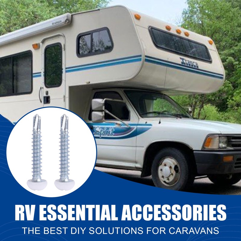 RV Screws White Pan Head Screw 8 X 1 for