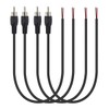 Jienk 4PCS 24AWG 1FT RCA Male to Speaker Wire Pigtail