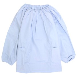 Timely tm104 Lunch Apron, Smock, Long Sleeve, For Children, Plain, School, Children's Apron, Elementary School, saxon blue