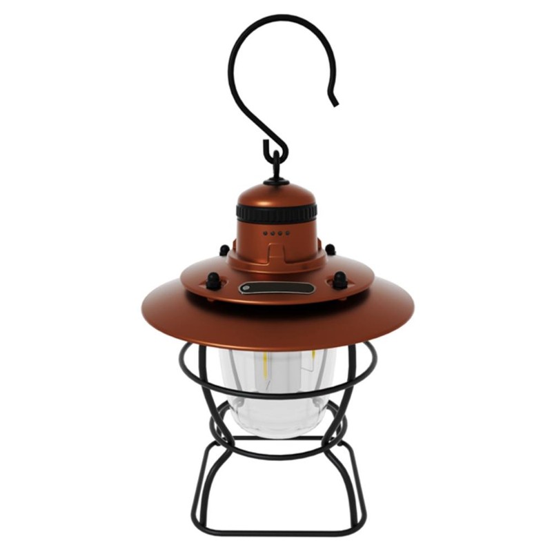 Outdoor Camping Lantern Portable Retro Camping Tent Light USB Rechargeable
