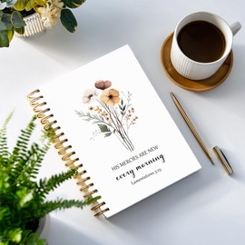 YOU FOUND ME Bible Journal, A5 SpiralChristian Journal with Floral Notebook, HIS MERCIES ARE NEW EVERY MORNING, Bible Verse Gifts for Women Birthday Christmas, Sunday School, Office Supplies