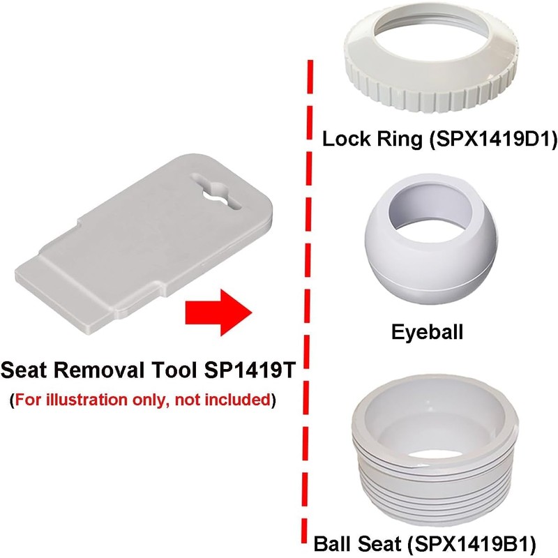 PoolSupplyTown Pool Spa 1/2" Opening Hydrostream Return Jet Fitting SP1419C