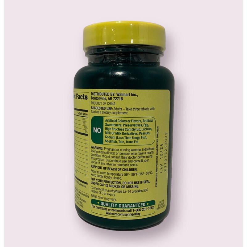 Spring Valley Probiotic Multi-Enzyme Digestive Formula Tablets 200 Count TikTok