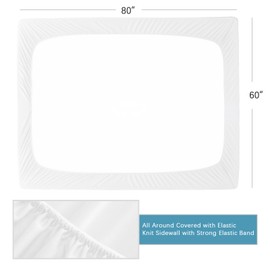 2 Pack Queen Mattress Protector Waterproof, Noiseless & Soft Coverage Queen Size Mattress Cover Fitted Sheets with Deep Pocket up to 14", Super Breathable & Easy Wash Queen Size Mattress Protector