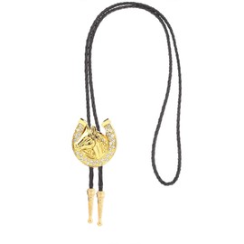 Doitby Gold Bolo Tie Western Cowboy Necktie Necklace Bolo Ties for Men Women Boys