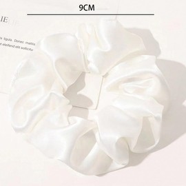VEVE & MIKI Scrunchie, Hair Elastic, Volume, Satin, Hair Accessory, Large, Silk Hair Ring Diameter, 3.1 inches (8 cm), Combination Classification, Colorful, Stylish, Adult, Hair Clip, Elegant, Hair