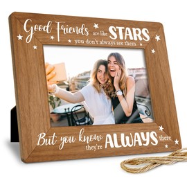 Palasarkaaa Good Friends Are Like Stars Graduation Going Away Picture Frame Gifts for Best Friends, Long Distance Birthday Gifts for Bff Soul Sisters Besties, Tabletop or Wall Mount Display 4x6
