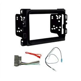 Double Din Car Stereo Radio Install Kit, Wire Harness, and Antenna Adapter -Made for Dodge Ram: 2013-2018 Ram 1500/2500/3500 (No Factory 8.4" Screen Vehicles) + More -No Factory External Amp Vehicles