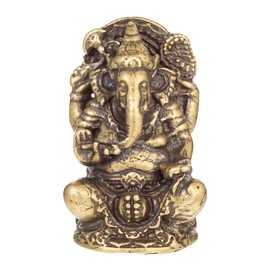 FENGSHUI-CAISHEN Ganesha Statues - Pure Copper Ganapati Ganesh Figurine, Reiki Chakra Meditation Desktop Decor