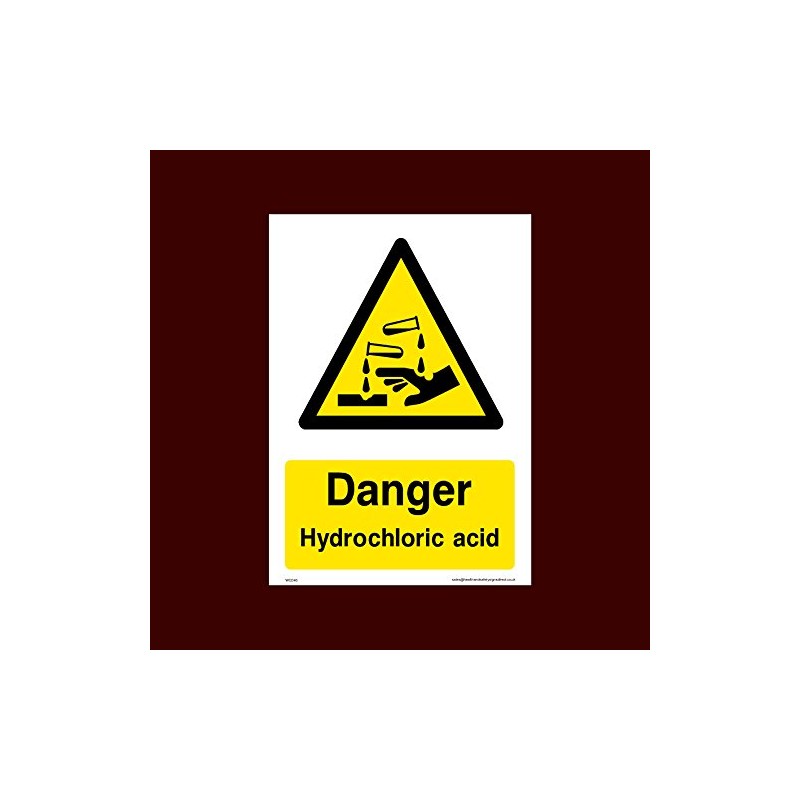 Danger Hydrochloric Acid Plastic Sign (WCD46) - Danger, Acid, Corrosive,