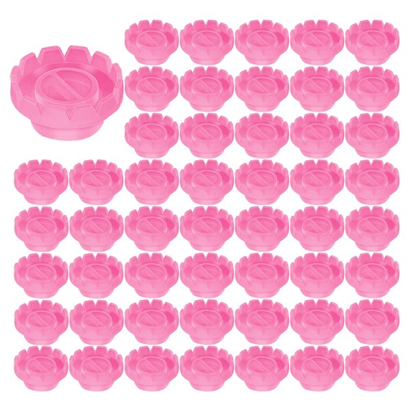 Disposable Eyelash Glue Holder Rings, 100 Pcs Pink Glue Rings