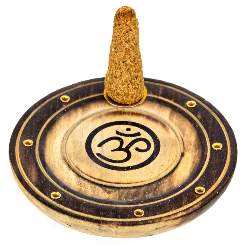 Om Incense Holder for 7 Incense Sticks and 1 Cone