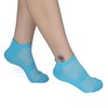 ELYFER Turquoise 4 Pairs Unisex Thin Rayon Ankle Socks in