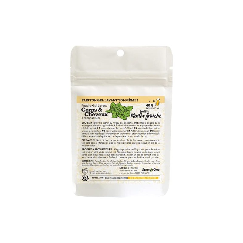 STEP ONE 2 in 1 Shampoo & Shower Gel Powder