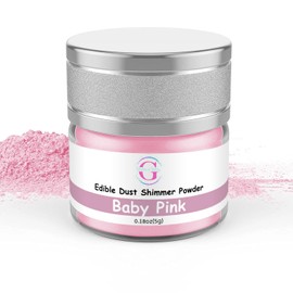 Glitter & Glitz Edible Glitter for Drinks - Premium Drink Glitter Edible Dust for Cocktails, Baking, Brew, Champagne - Luster Dust and Cocktail Glitter - Edible Glitter for Drinks Decoration (Baby Pink, 5Grams)