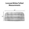 RSH DECOR: Tufted Wicker Loveseat Cushion | 44” x 22"