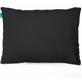 Nappler Black Small Shredded Memory Foam Pillow for Travel and Camping - Compressible Medium Firm Bed Pillow, Breathable Cover, Machine Washable, Backpacking, Airplane and Car