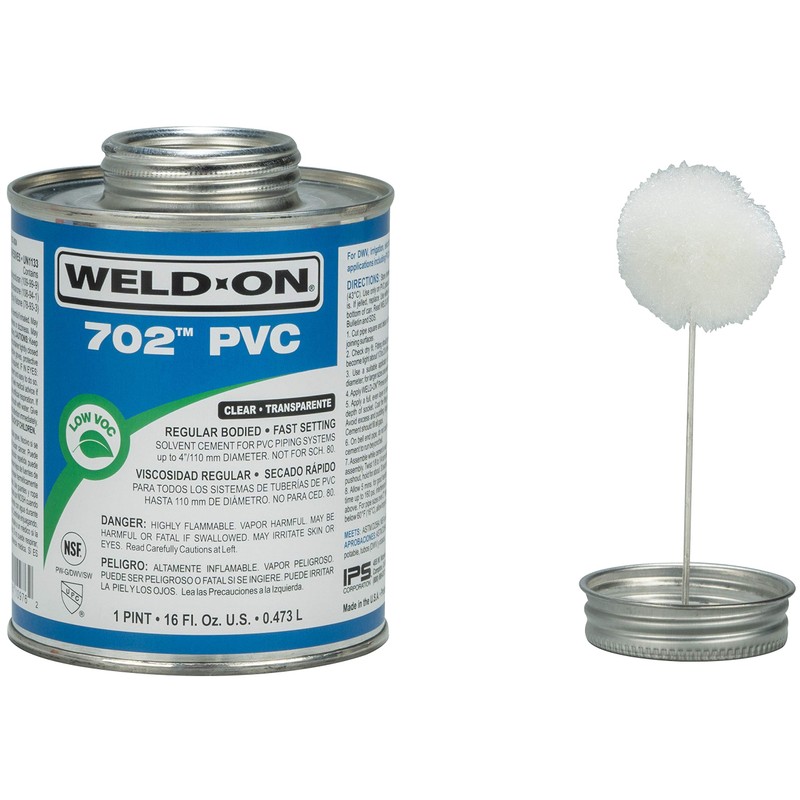 Weld-On 10976 702 PVC Regular-Bodied High-Strength Solvent Cement - Fast-Setting