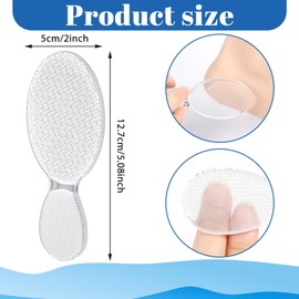 2PCS Transparent Nano Glass Foot File, Double-Headed Foot Scrubber Callus Remover, Professional Feet Care Tools, Used to Remove Dead Skin, Calluses, Crack, Wet and Dry