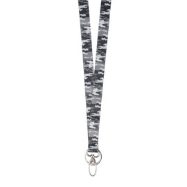 ID Avenue Lanyards for Women 19" Ribbon Lanyard Id Holder With Key Ring Fashionable Breakaway Lanyard for Doctors Nurses Teachers Students Lanyards for Id Badges (Gray Camo)