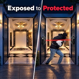 External Infrared Security Beam Alarm Detector – Outdoor Perimeter Intrusion Sensor for Doors, Windows, Gates & Property Security