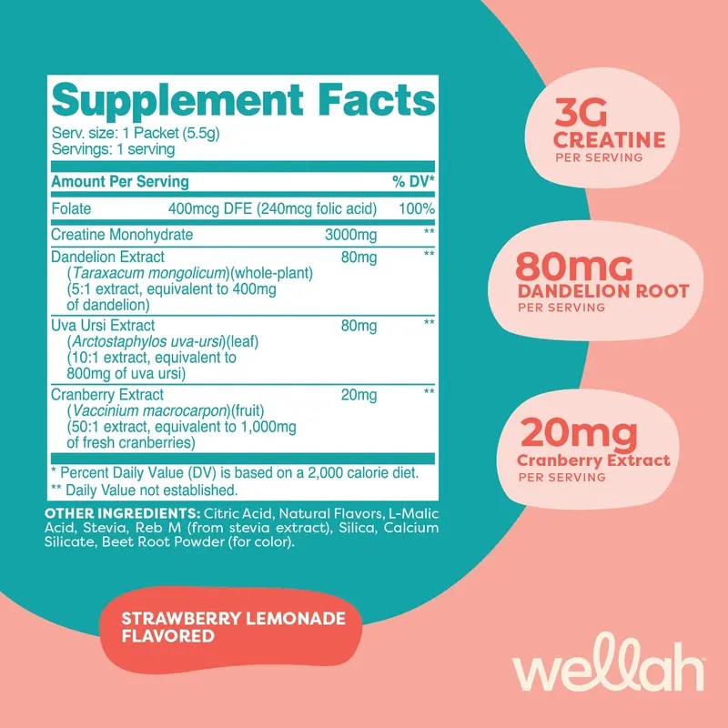 Wellah Nutrition Creatine Stick Packs – 5g Micronized Creatine Monohydrate