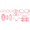 Jeliker for Wrangler JL Interior Trim Kit Pink Dashboard for