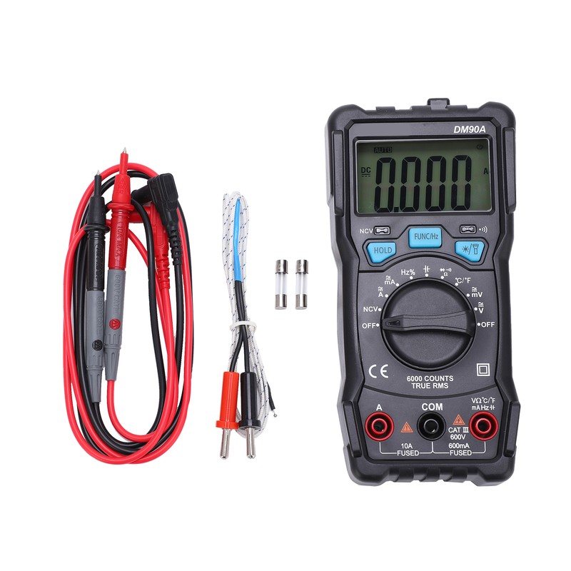 DM90A AutoRanging Digital Multimeter High Accuracy Mini Automatic Multimeter 10A/600V