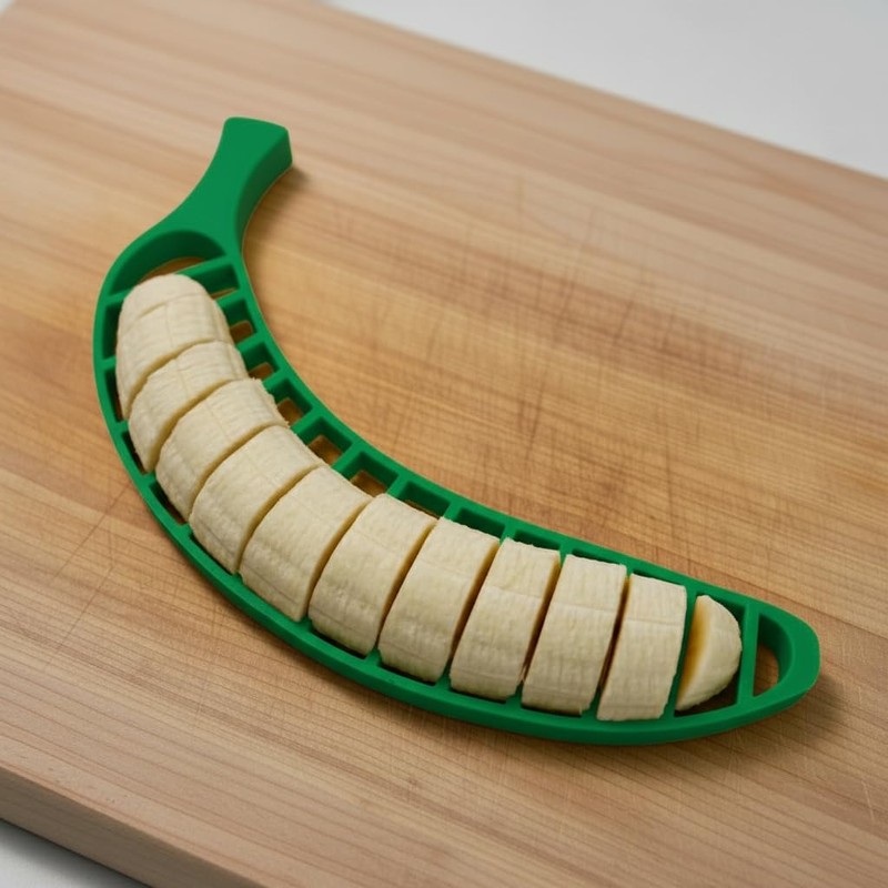 Banana Slicer Kitchen Gadget - Quick and Even Banana Cutter