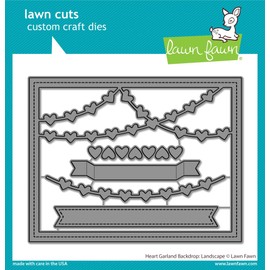 Lawn Fawn LF3021 Heart Garland Background: Landscape Cutting Dies
