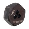 sourcing map Hex Threading Die M1.6 x 0.35 Metric Thread