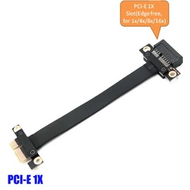 PCI-e PCI Express 36PIN 1X Extender Extension Cable with Gold-Plated Connector