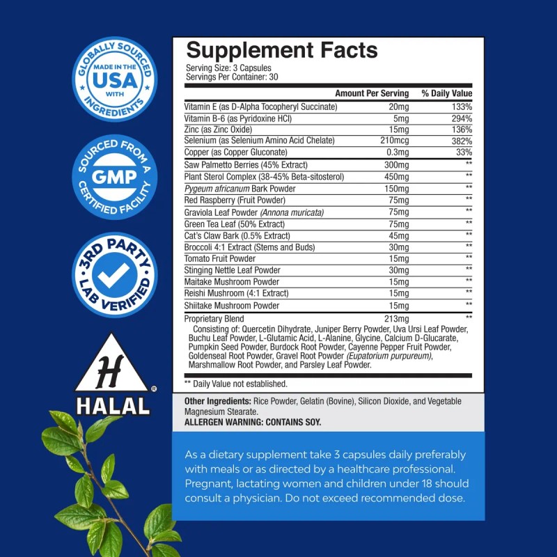 Natures Craft Suplemento Herbal Próstata 90 Cápsulas