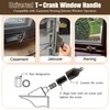 Avenuebool 4 Pack Universal Tee Crank Casement Window Handles, Low