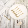 BOXOB 6pcs Tiny Gold Stainless Steel Spoons, 3 x 0.6