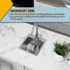 Small Black Kitchen Sink,13x15 Inch Stainless Steel Drop In Topmount